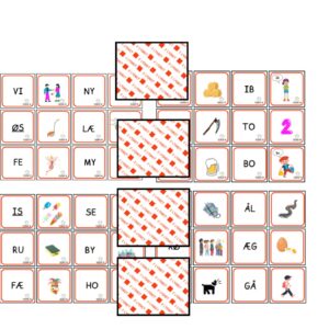 2 bogstaver • Lydret vendespil 2 • 48 kort