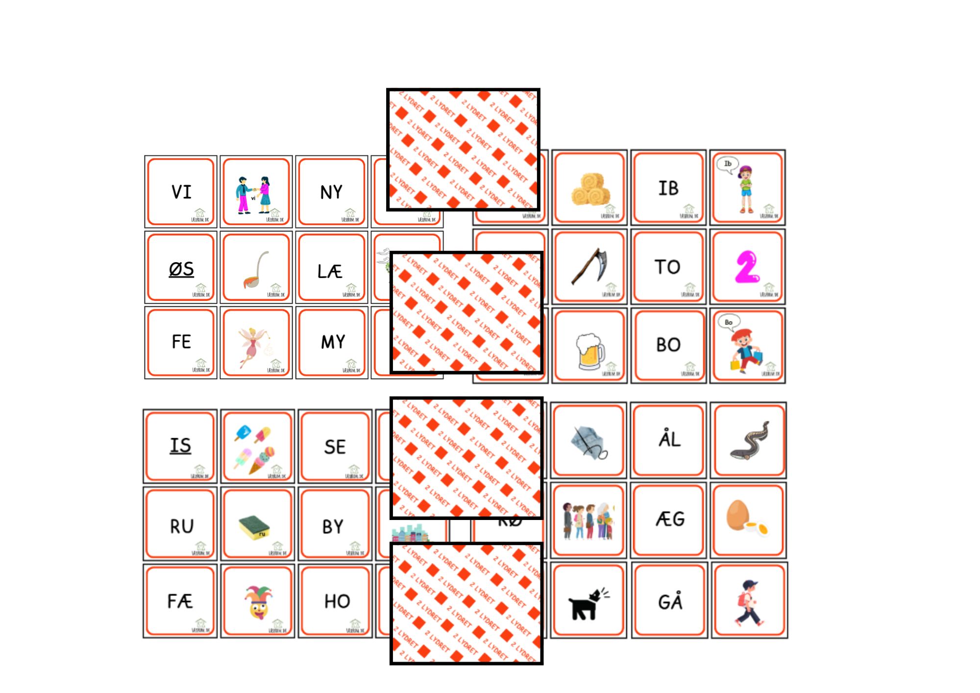 2 bogstaver | Lydret vendespil 2 | 100% lydret