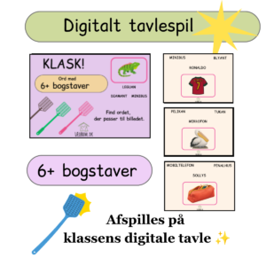 Klask – digitalt læsespil med lydrette ord på 6+ bogstaver