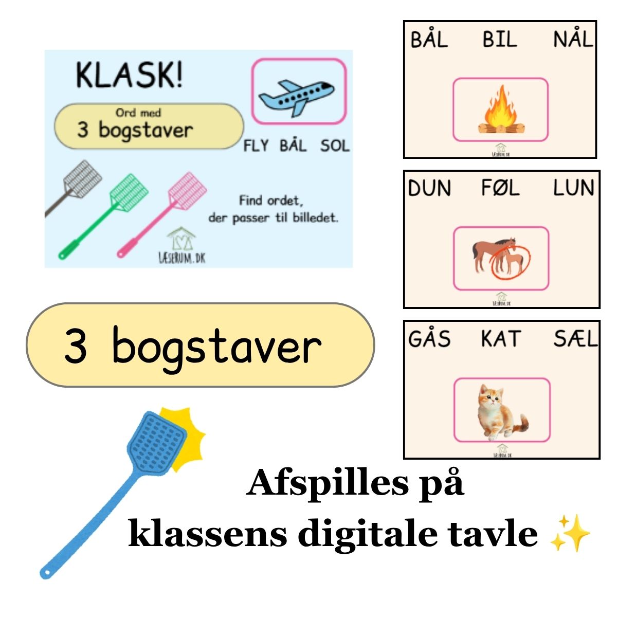 Klask 3 bogstaver