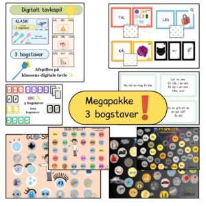 Megapakke 3 bogstaver