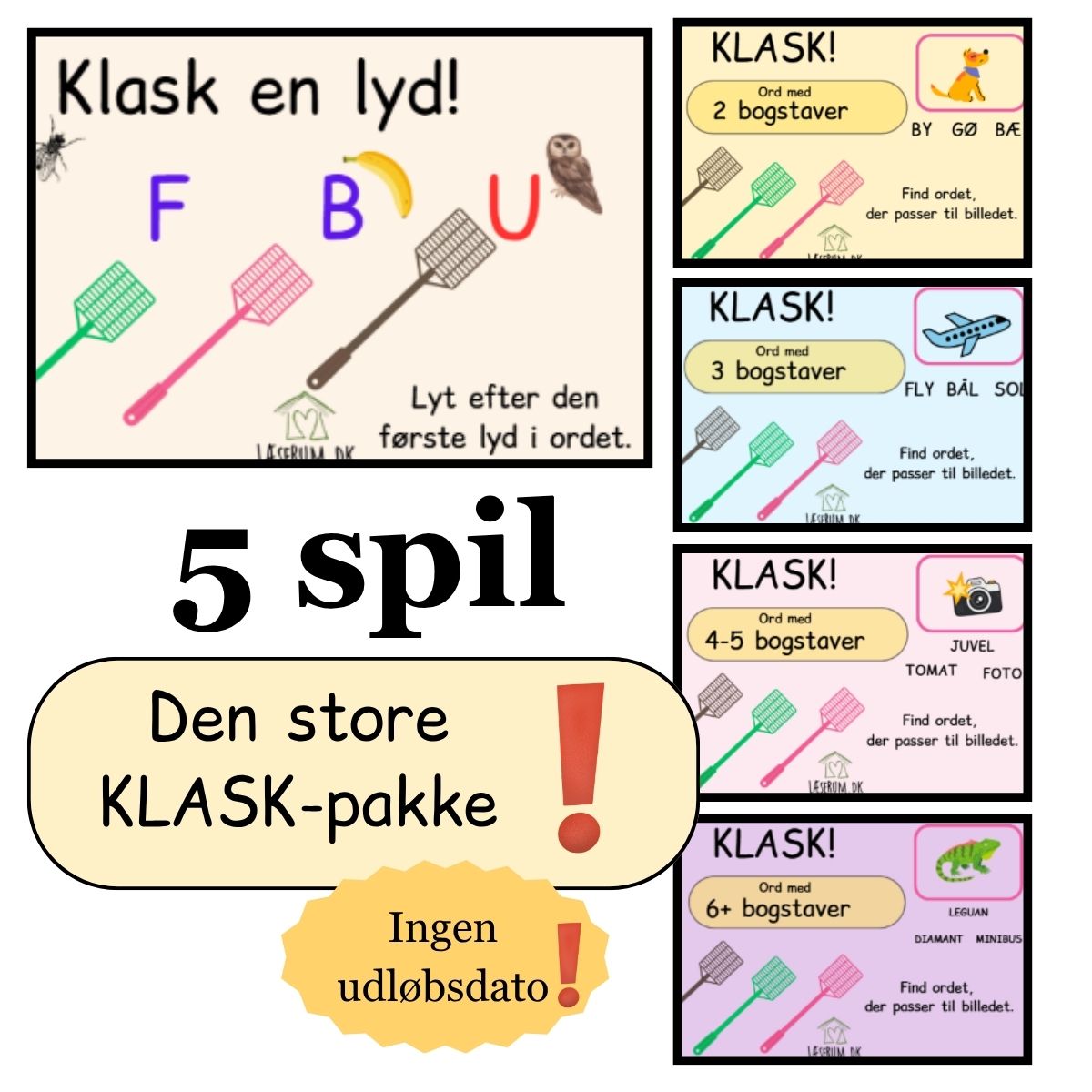 Klask – digitalt læsespil med lydrette ord